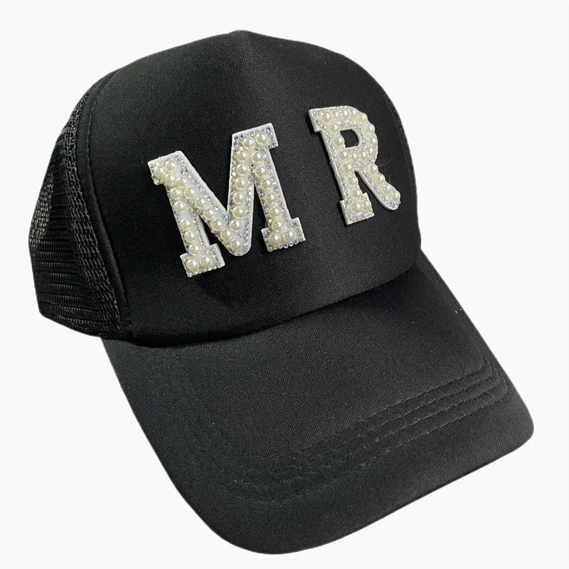 Wedding Baseball Cap Pearl TRIBE Bride MR Wedding Decoration Bridesmaid Gift Team Bachelor Party Photo Props Letter Wedding Day 6