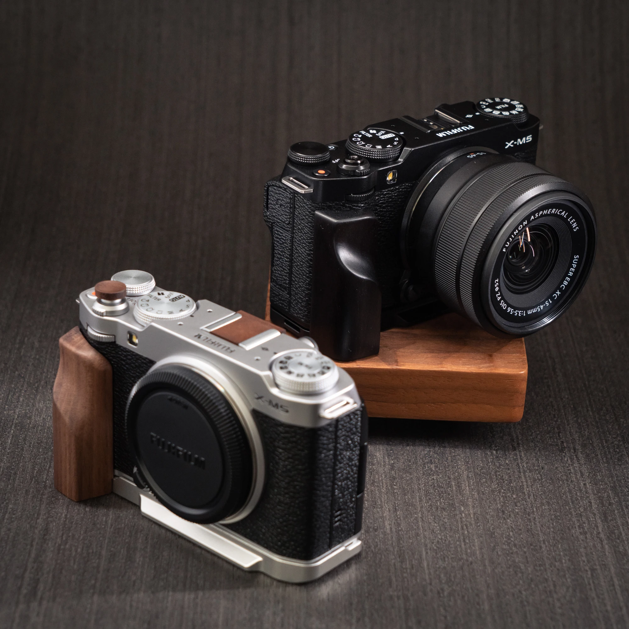For Fujifilm XM5 Fuji X-M5 Camera Wood Hand Grip Handle Aluminum