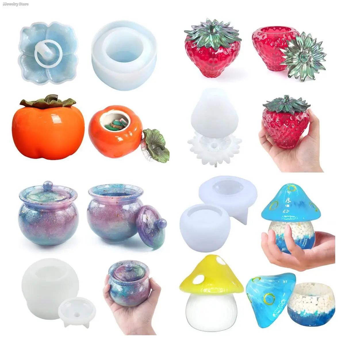 

Креативная прозрачная коробка для эпоксидной смолы «сделай сам», форма, банка для хранения перманента, банка для хранения фруктов, силиконовая форма, прочная модель материала ручной работы