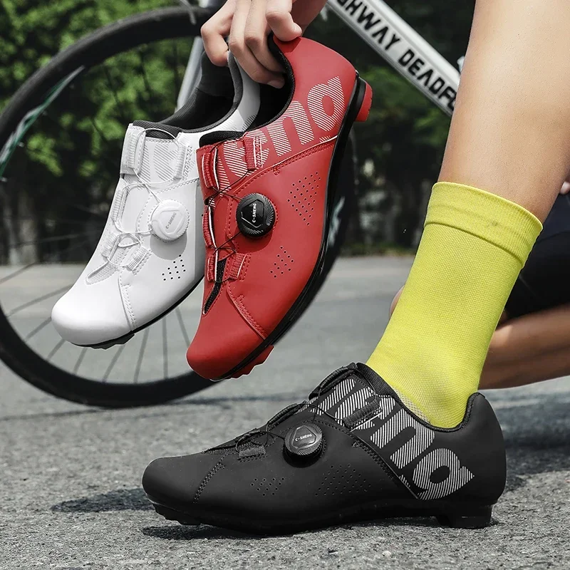 Men Professional SPD Road Cycling Cleats Cycling Shoes MTB Mountain Shoes Outdoor Breathable Sneakers Mountain Bike