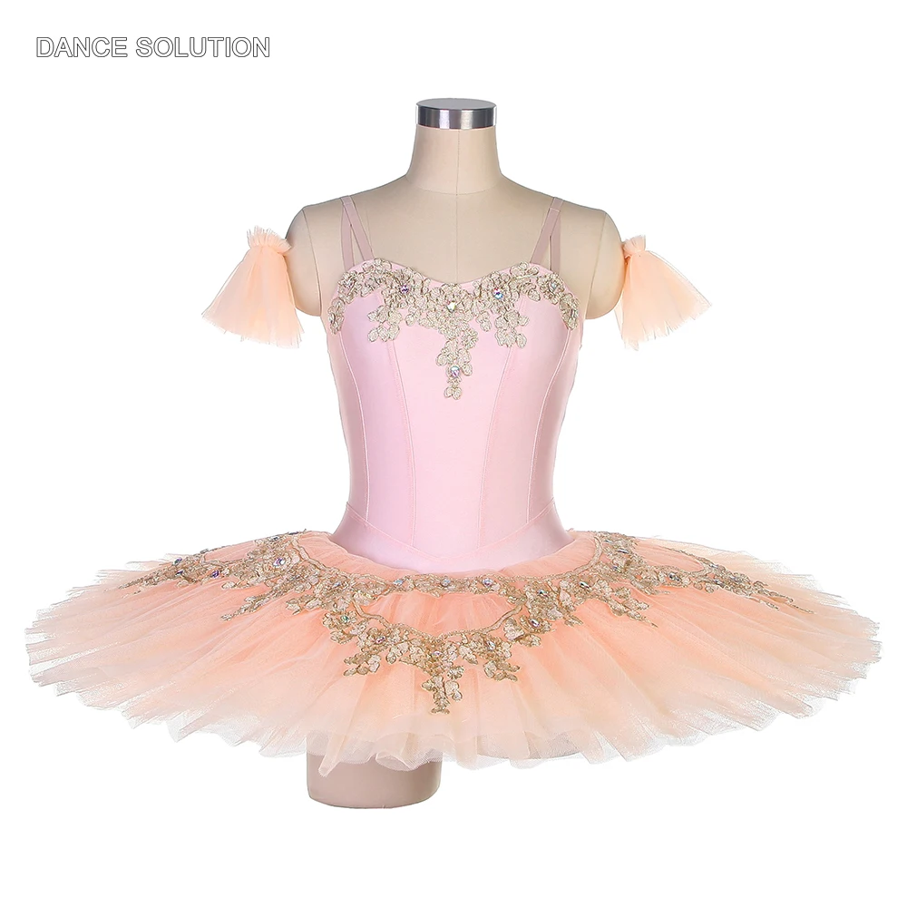 

Ballet Pancake Tutu Women Girls Stage Performance Costume Spandex Bodice with Stiff Tulle Skirt Ballerina Dance Wears BLL126