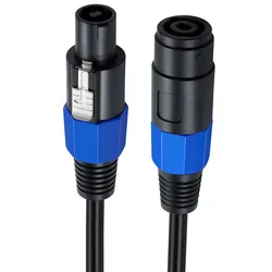 High - Performance Speakon Male Audio Cable with Twist Lock - Professional DJ Speaker Extension, Premium Copper Construction (Available in 3m, 5m, 10m Lengths) - 5m (Male to Female)