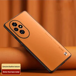 Luxurious Commercial Affairs Leather Sheath Case with Seismic Protection for Honor 80 GT (Brown)