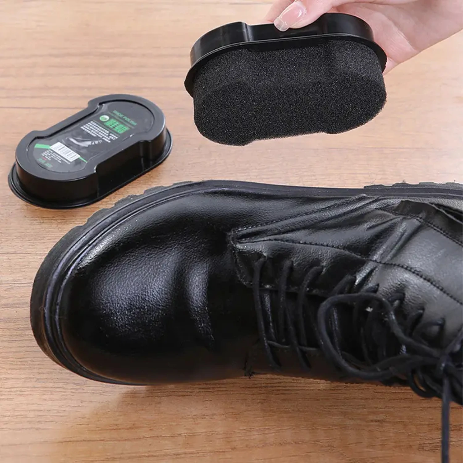 High Quality 1pc Soft Sponge Shoe Polish Brush for Leather Shoes 3