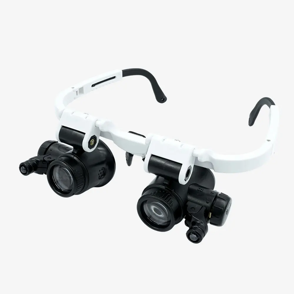 Magnifier Glasses 8X 15X 23X 2LED Professional For Reading Jewelers Repair