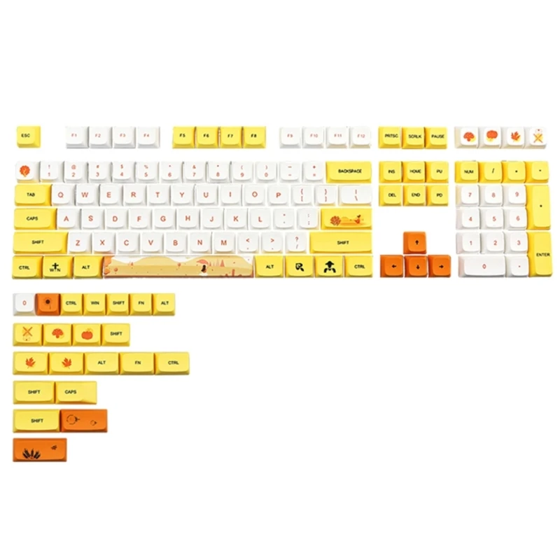 

Replacement KeyCap Set 129pcs PBT HeatSublimation for Mechanical Keyboards N2UB