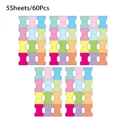Multicolor Self - Adhesive Index Label Stickers - Personalized Planner Tabs (60/120 Pack) (5Sheets - 60Pcs)