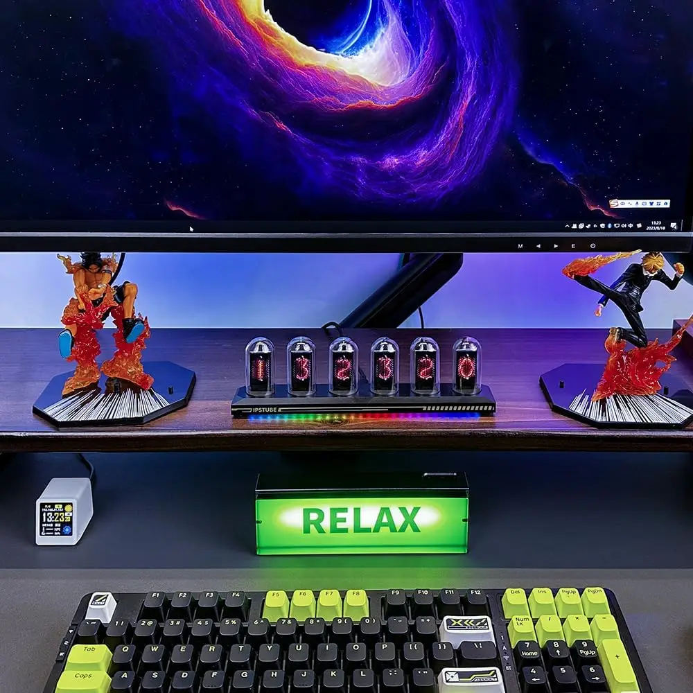 Nixie Ʃ�� �ð� IPS ��Ʈ�� �۷ο� �Ƴ��α� �ð� DIY IPS �÷� ��ũ�� ������ �ð� RGB ���� ����ũž ������ �ð� ���