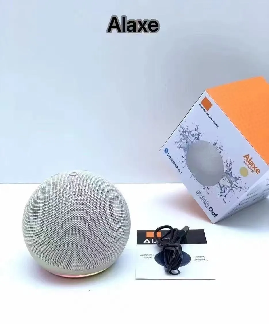 Outdoor wireless Bluetooth mini Rgb speaker Alaxe small Bluetooth speaker Echo Dot 5Th home subwoofer spherical