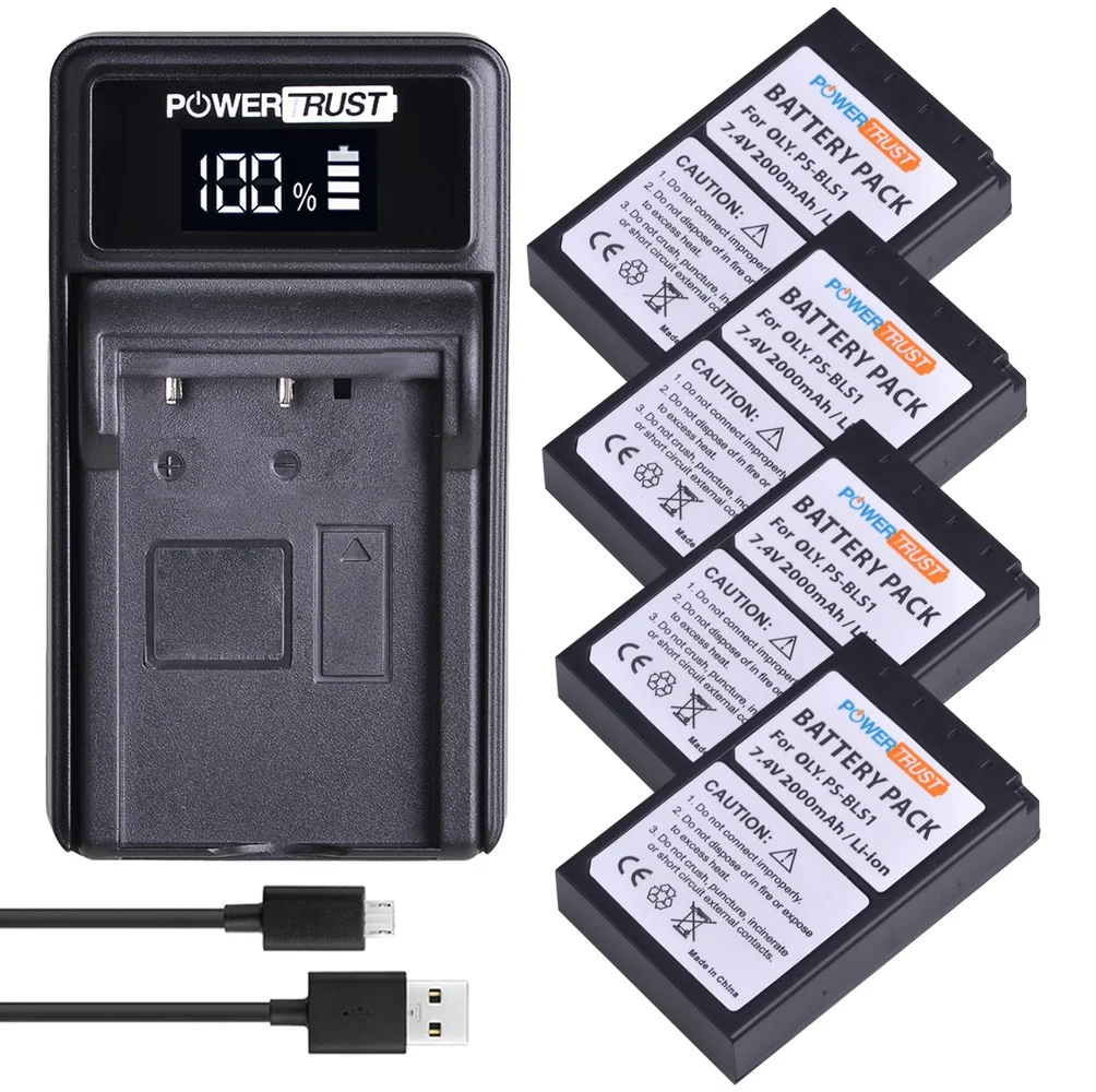 Bls-1 Batteria Per Fotocamere Slr Digitali Olympus Ps-Bls1,Bls-1,Pen E-Pl1,E-Pm1,Ep3, Epl3, Evolt E-420, E-620, E-450, E-400, E-410.