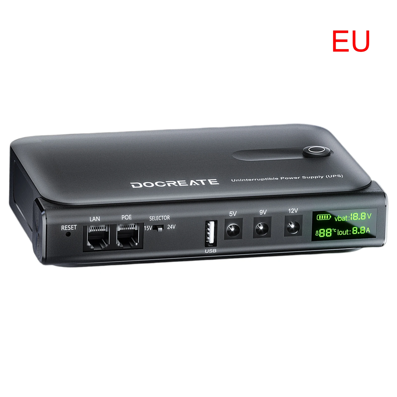 Mini UPS Battery Backup Without Battery UPS Backup Battery Power Supply Supports 5V/9V/12V for Router/Modem/Security Camera