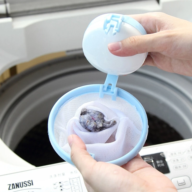 Washing Machine Hair Removal Catcher Filter Mesh Cleaning Ball Bag Collect 4