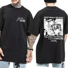 

Japan JoJo Bizarre Adventure T Shirt College Teen Manga Graphic T-shirt Unisex Oversized Short Sleeve Tee Shirts Men's Clothing