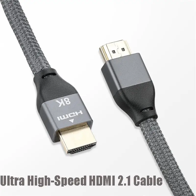 Ultra High-Speed Hdmi-Compa 2.1 Cable For Xbox Ps5 Hdtv Dvd 4K@120Hz 8K@60Hz Hdmi2.1 Cable 48Gbps Adapter Earc Hdr10 Hdmi Cable