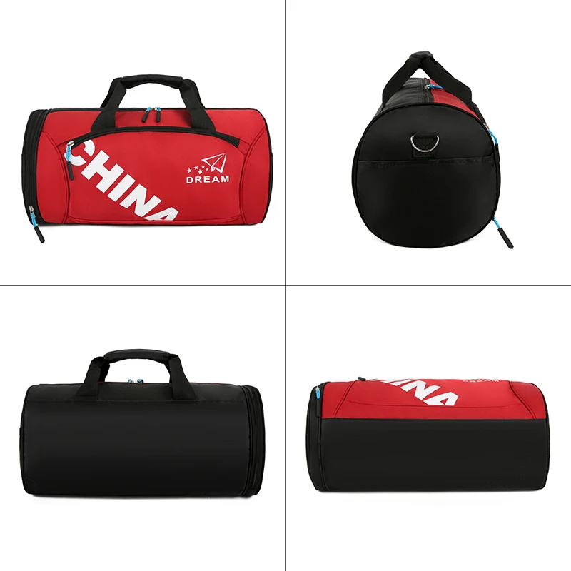 Gym Bag Men's and Women's Fitness Training Bag Outdoor Waterproof Sports Shoulder Personalized Name Pattern