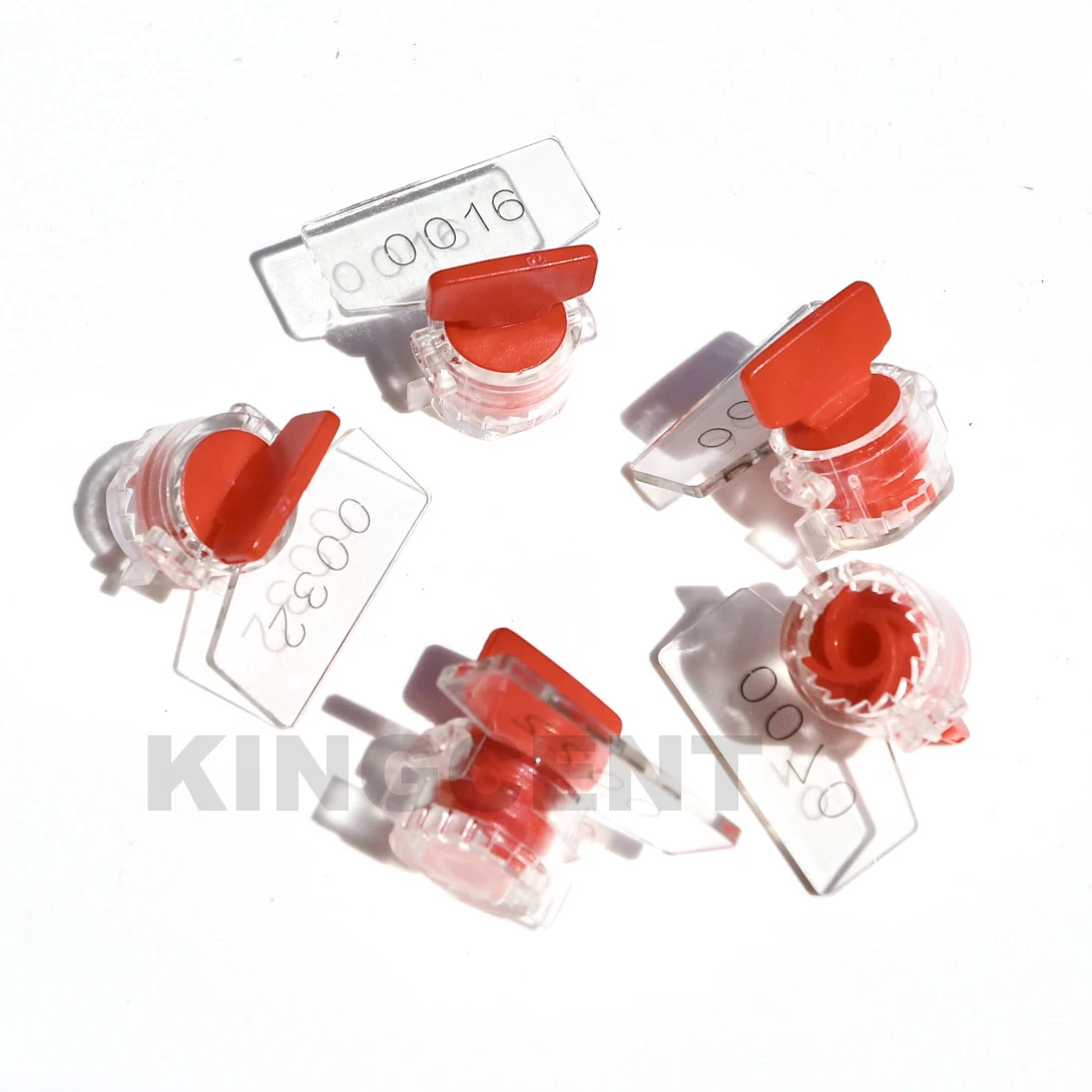 Torsion Seal Mini Plastic Seals Laser Printing Company Signs and Number 100pcs meter seal