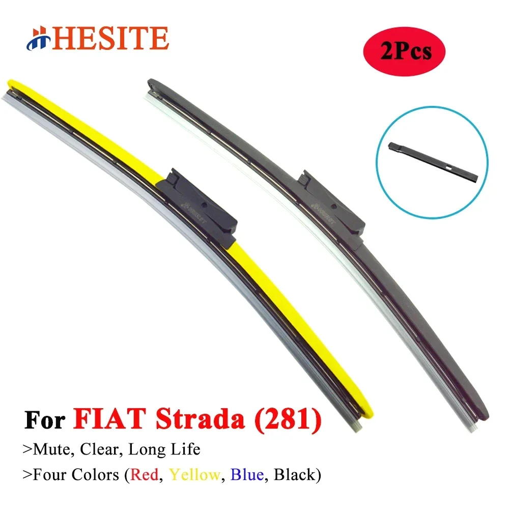 

HESITE Colorful Windshield Wiper Blades for FIAT Strada 281 2020 2021 2022 Car Accessories Gadgets Red Blue Yellow Hybrid Wipers