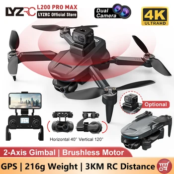 L200 PRO MAX Drone GPS Motore Brushless 4K HD Professionale FPV Quadcopter Gimbal a 2 assi 360 ° Drone RC per evitare ostacoli L200 PRO