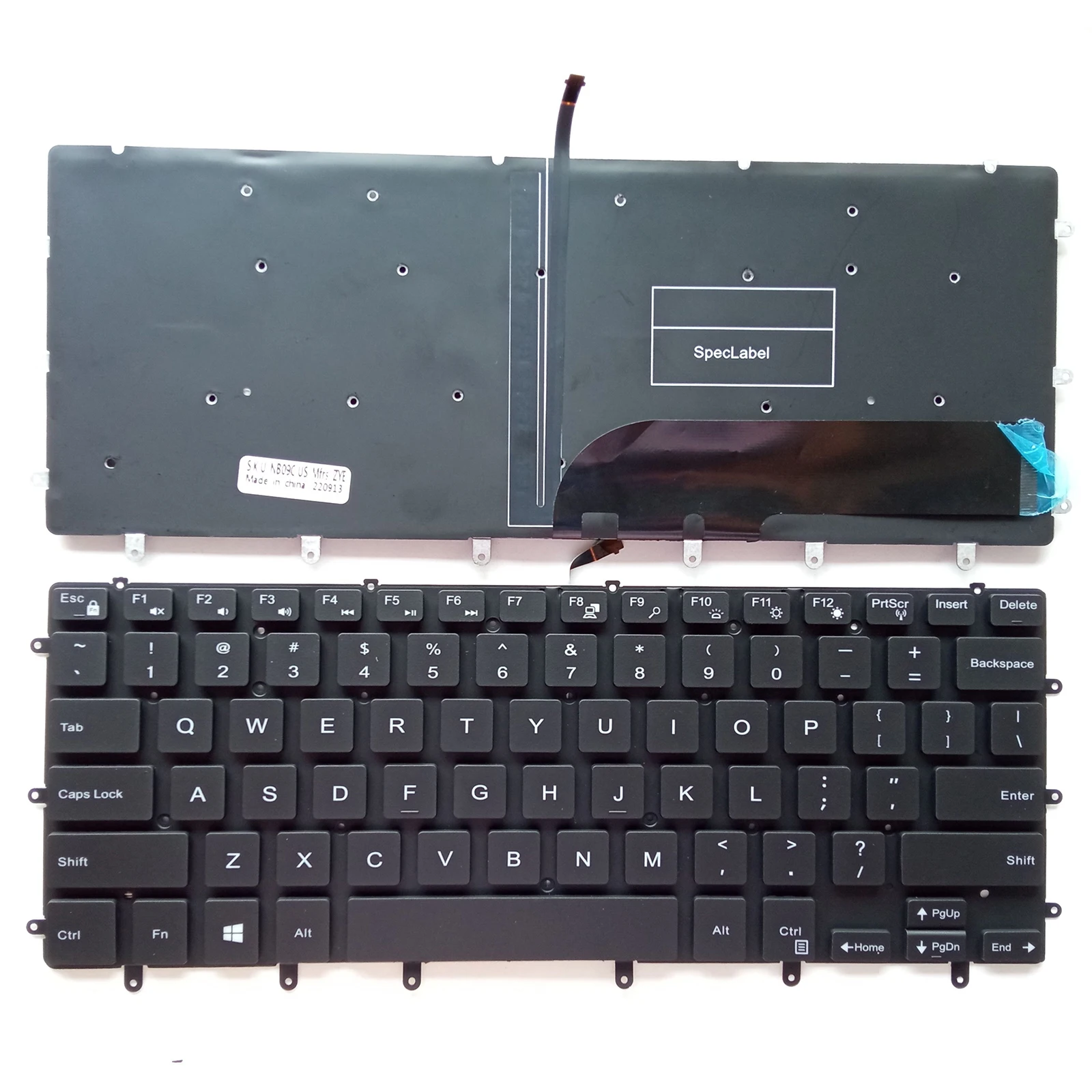 

NEW For Dell XPS 15 9550 9560 9570 Keyboard US Blackit Black NO Frame