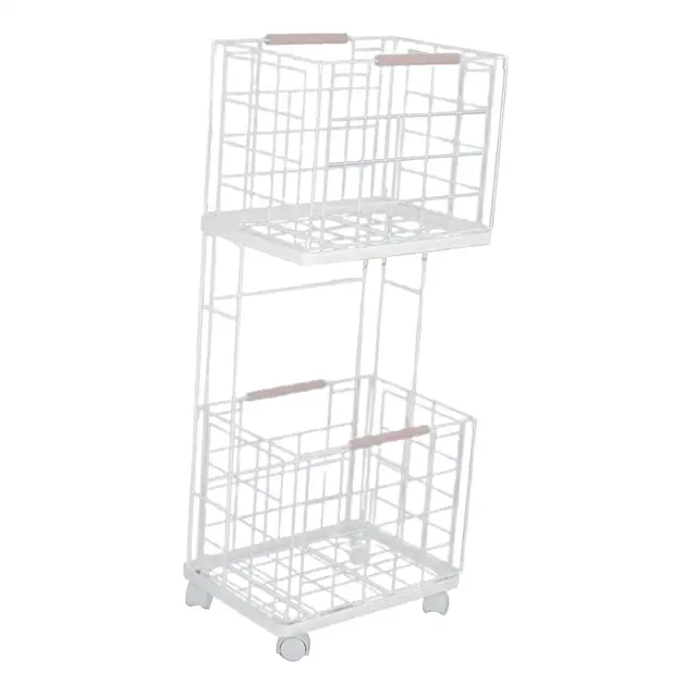 가정을 정리하고 공간을 절약하는 다기능적 이동식 세탁물 카트