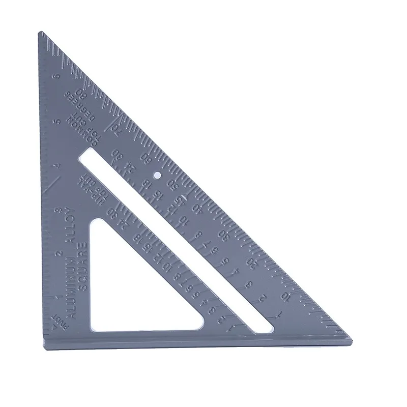 삼각형 규칙 90도 두꺼운 각도 규칙 알루미늄 합금 목수 측정 사각형 눈금자 레이아웃 도구 측정 도구