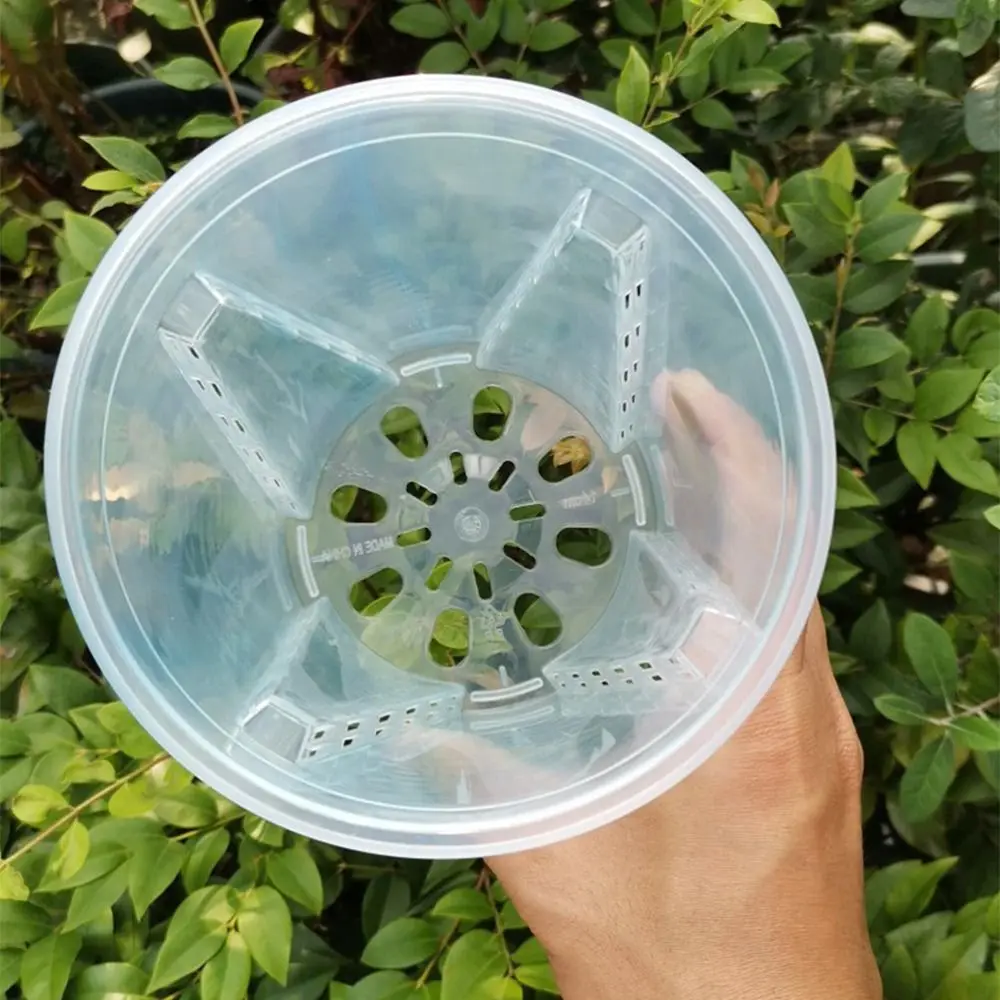Flower Pot Clear Plastic Orchid Pots With Holes Transparent Succulents Plant