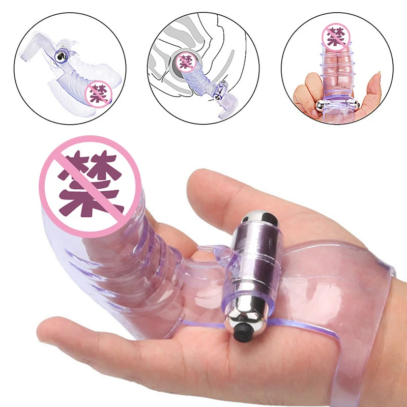 Female Finger Sleeve Vibrator Masturbator Dildos Sex Toys For Women Anal Vagina Clitoris Stimulation Vibrating Cover Adult Toys