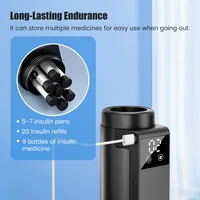 Étui isotherme de voyage pour diabétiques, organisateur de stylos à insuline chargé par USB, boîte à médicaments réfrigérée Portable pour fournitures de diabète 1-7 stylos 6