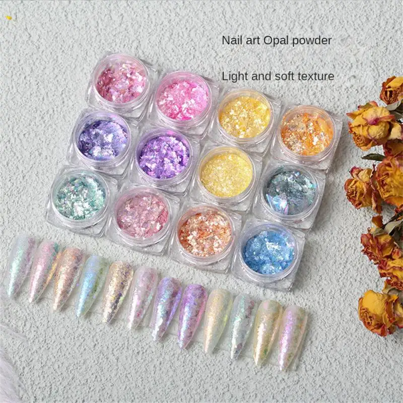 Cosmetici Crystal Fire Aurora Opal Powder Chameleon Glitter Flakes Per Ombretto Nail Art Resin Crafts Manicure Paillettes