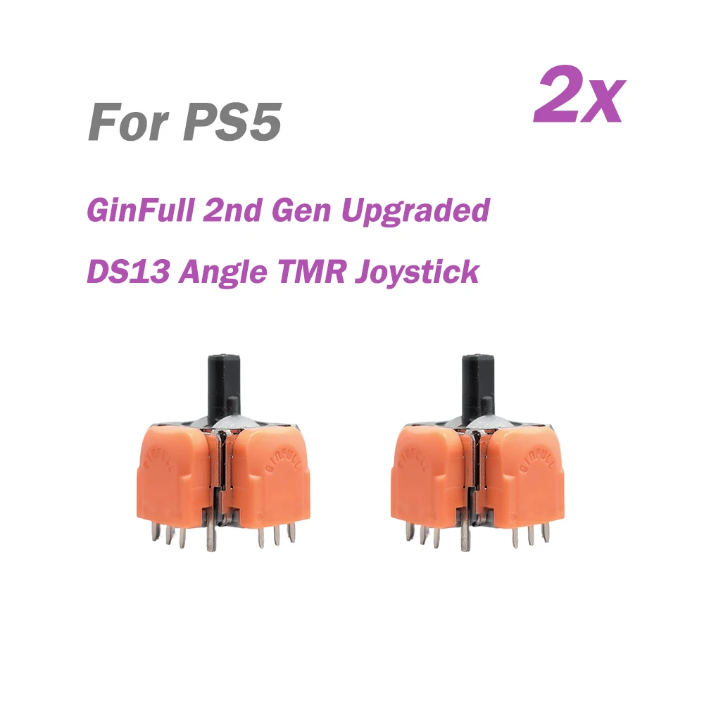 2pcs JinFull DS13 MAX Angle TMR Electromagnetic Joystick for PS5