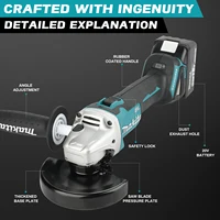 Makita DGA 504 18V  Brushless Angle Grinder, High Power & Low Maintenance, Professional Cutting Tool Bare Machine