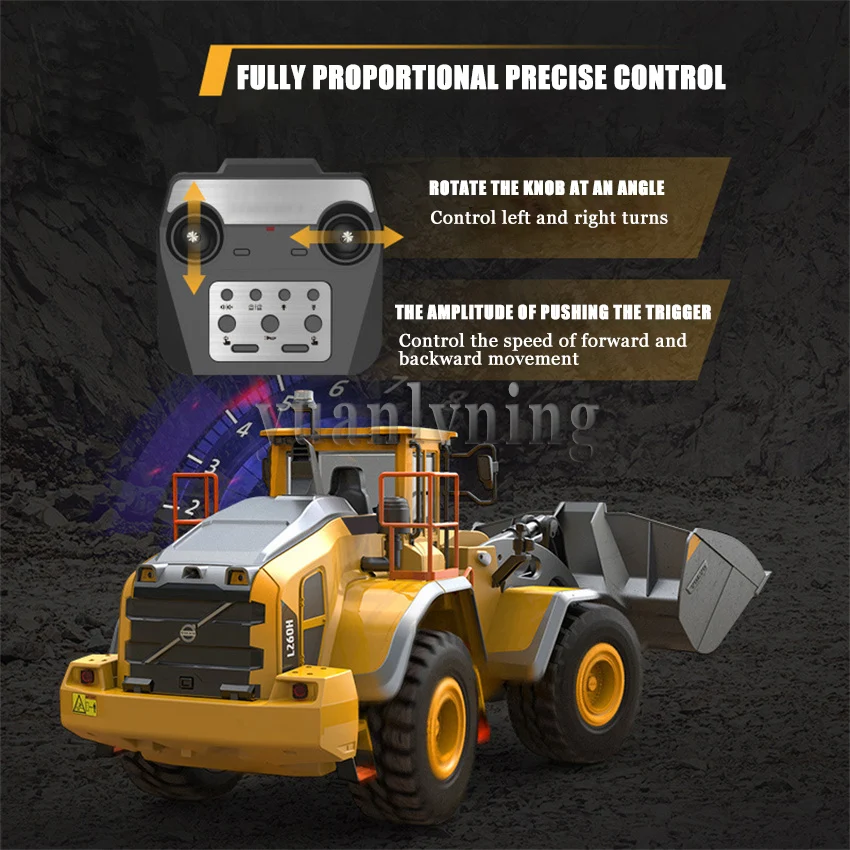 Pelle RC 1/16 Tout Métal Télécommandée - Excavator E592 Pro