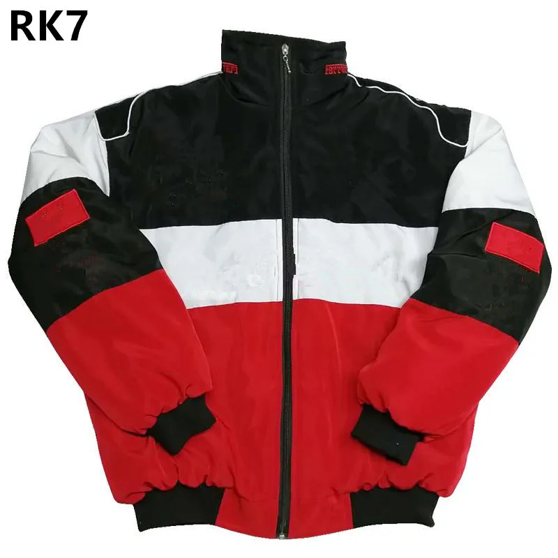 

Dropship Embroidery Riding Suit Men American Racing Suit Jackets F1 Motorcycle Locomotive Coat Loose Casual Cotton Women Clothes