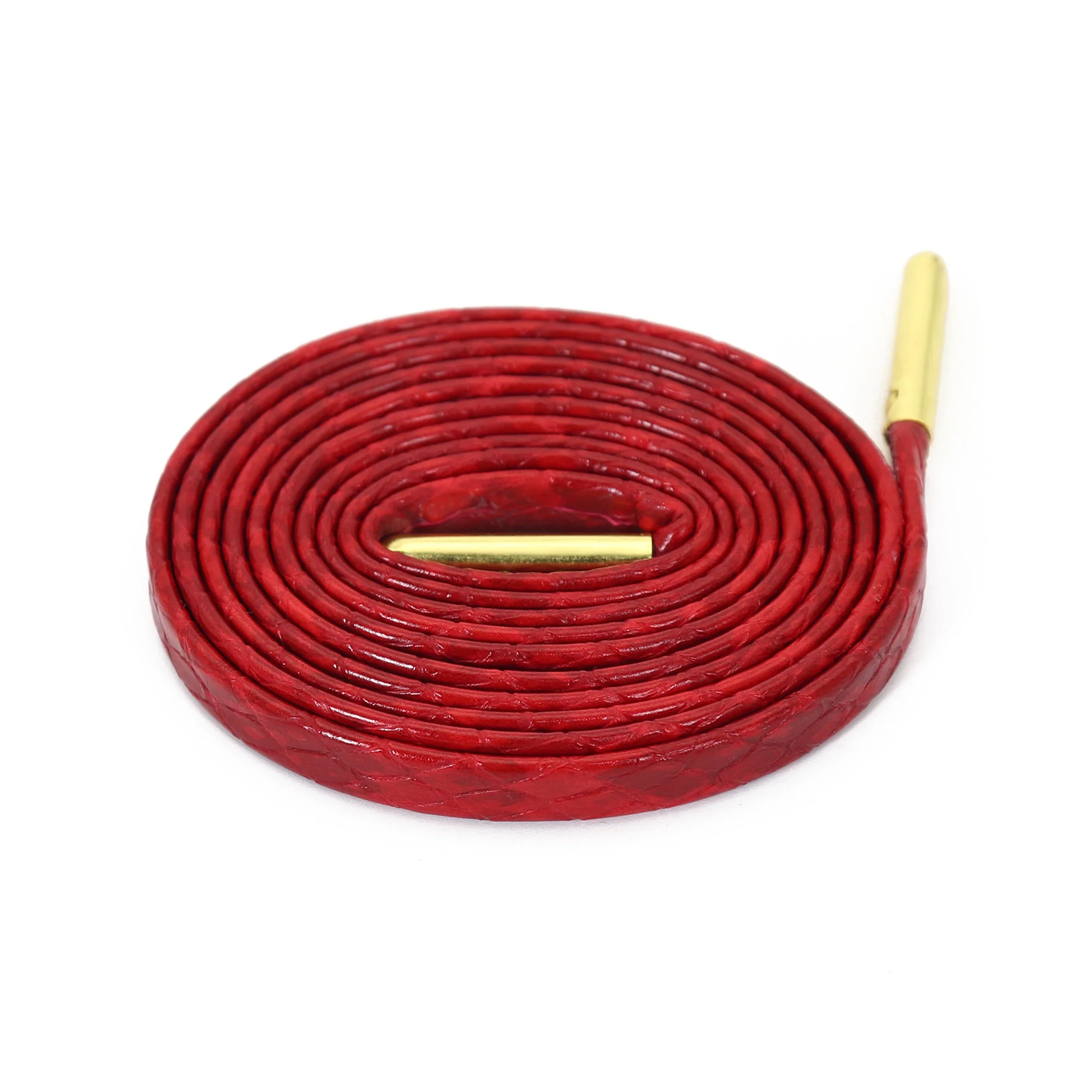 Luxus flache Schlangen leder Schlange Schnürsenkel Pu Leder Schnürsenkel mit Gold Metall Aglets Tipps für Freizeit schuhe Umhängetasche Turnschuhe