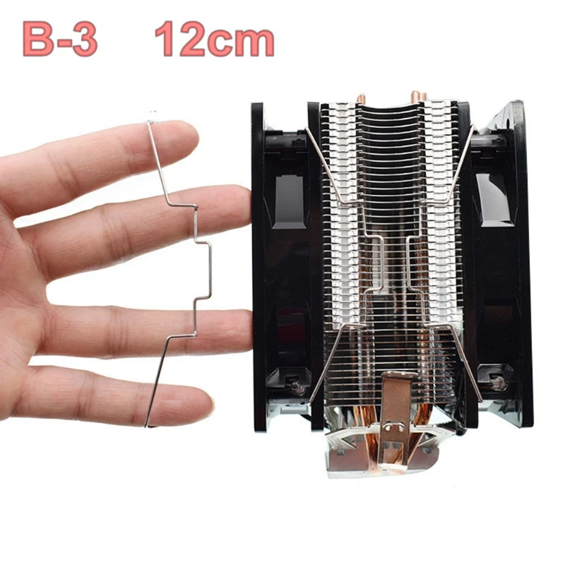 Fan Clip 8/ 9/ 12 for cm Fan Mounting On CPU Coolers Steel Clip Easy Smooth To Build 2pcs