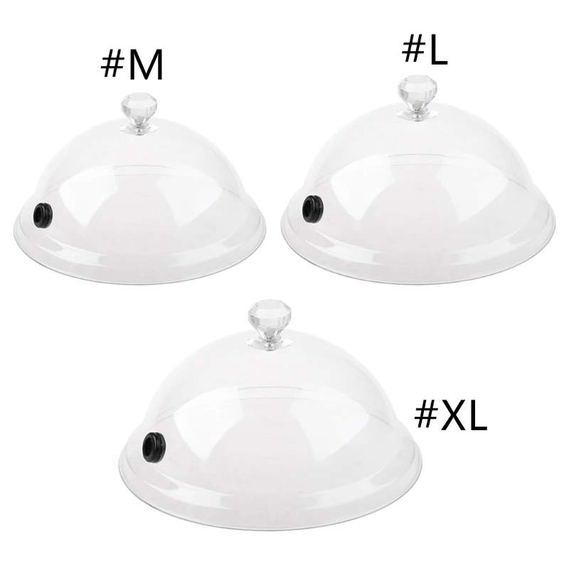 Home Smoking Dome Cover Kitchen Cooking Smoke Hood Acrylic Smoke Infuser Cloche Lid for Smoker Sprayer Plates Bowls