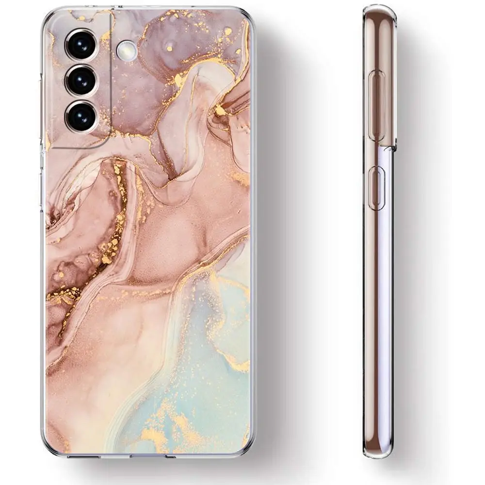 Elegant Marble Clear Silicone Shockproof Phone Case - Soft and Durable Protective Cover