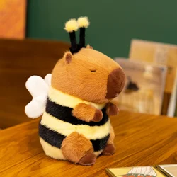 Adorable Capybara Bee Plush Doll - Soft Stuffed Animal Toy - 23cm (Black)