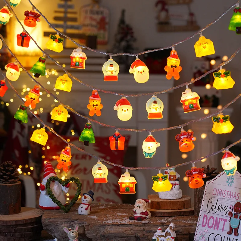 thumbnail image 1 of Guirnalda de luces LED para árbol de Navidad, lámpara colgante USB para Navidad, guirnalda de luces de hadas, adorno decorativo para el hogar, regalos de Año Nuevo 2024, 1 of 5