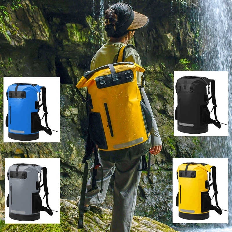 35L Waterproof Backpack Bag 500D PVC River Trekking Drift Outdoor Kayak Equipment Duffel Rafting Sports Drybag Hermetic Bag