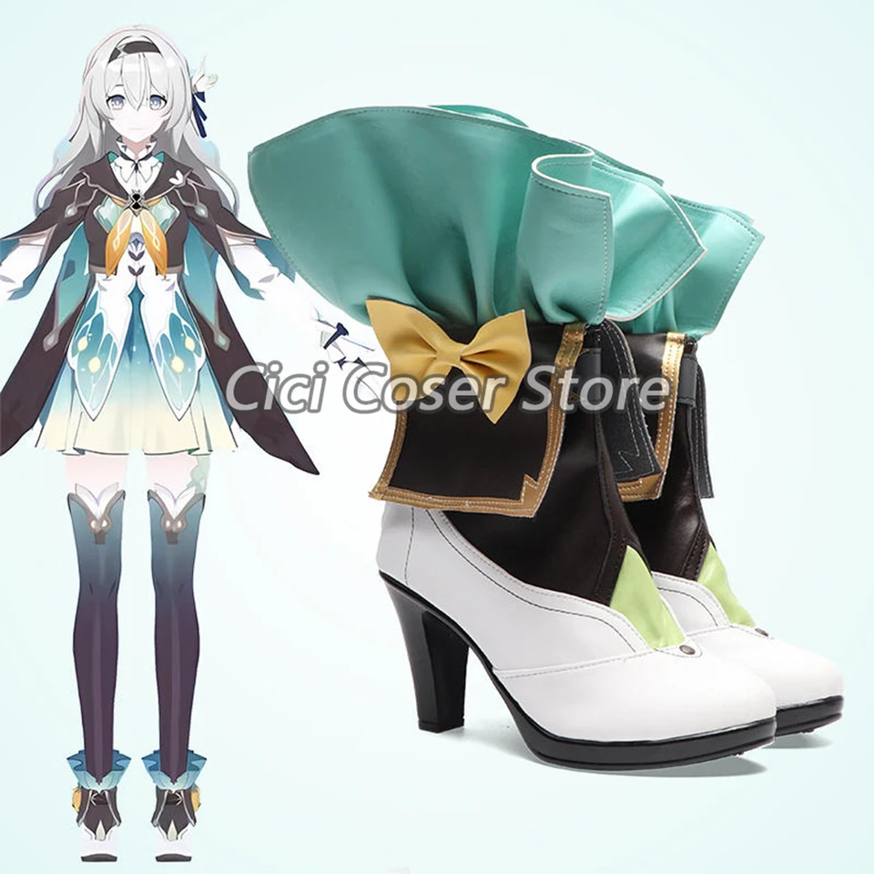 Firefly Cosplay Boots For Honkai: Star Rail - Anime High Heel Shoes For Halloween & Carnival