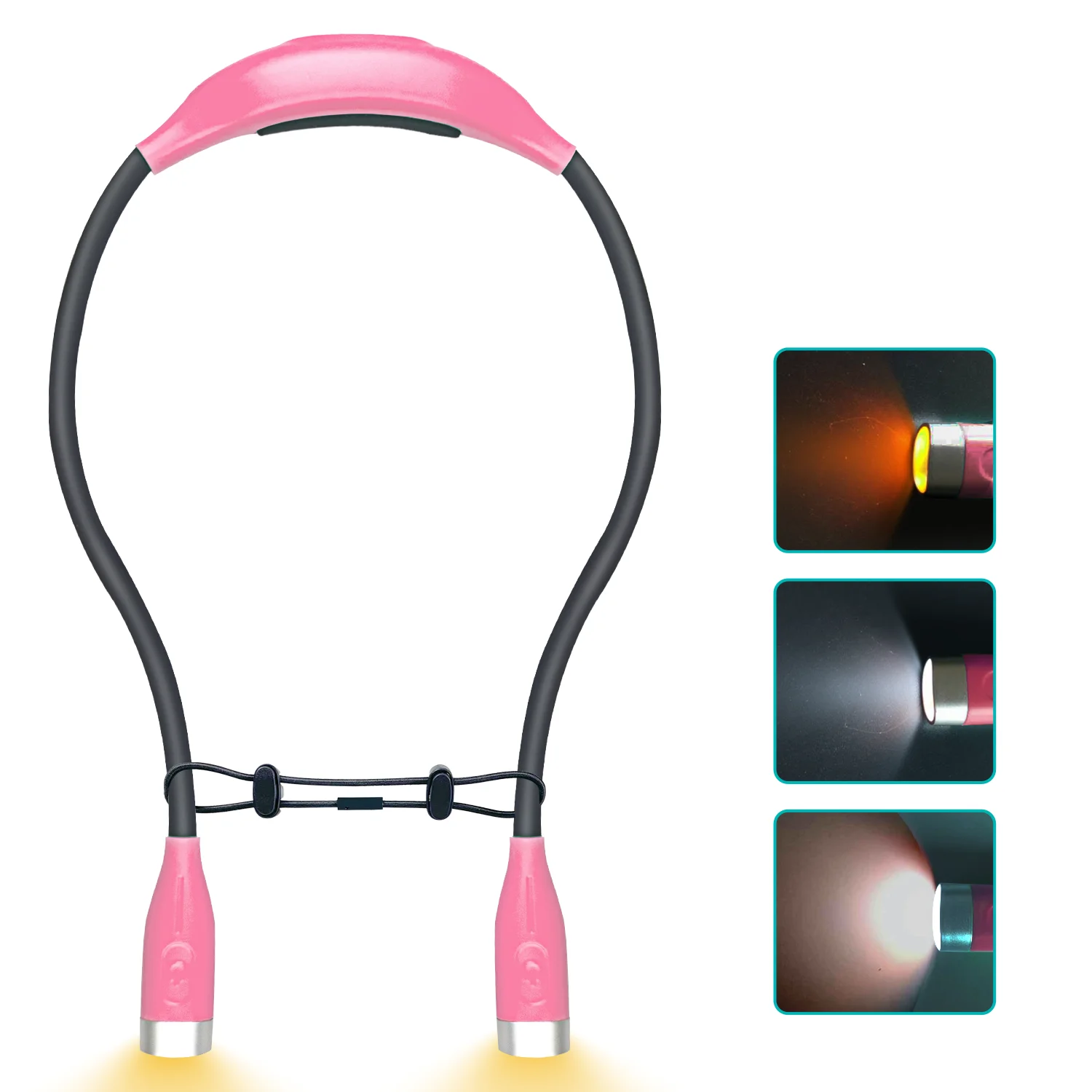 휴대용 목 독서 등 유연한 핸즈프리 책 램프 USB 충전식 참신 침대에서 독서를위한 구부릴 수있는 팔