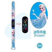 Disney Frozen Children Watches Girls Silicone Strap Colorful Light Luminous Kids Watch Waterproof Quartz Clock reloj infanti 1