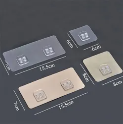 Waterproof Strong Adhesive Hook Shelf Sticker for Bathroom Kitchen Wall Shelf Rack Sticking  Screw  Hanger