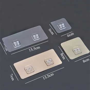 방수 강한 접착 후크 선반 스티커, 욕실 주방 벽 선반 랙, 접착 나사 행거