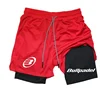 Men's Running Training Shorts with Phone Pocket Tight Shorts Sportswear 2-in-1 Print 3