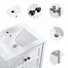 24" Solid Wood Bathroom Vanity Set with White Vessel Sink 2 Doors Bathroom Storage Cabinet Durable Waterproof Modern Design 6