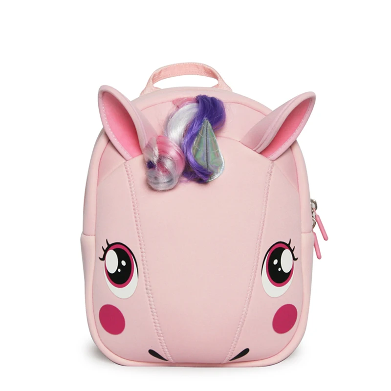 Baby Girl Backpack Toddler Girl Backpack 3D Unicorn Cartoon Travel Pre School Bag for Kid Backpacks with Safety Leash 1-5 Years image
