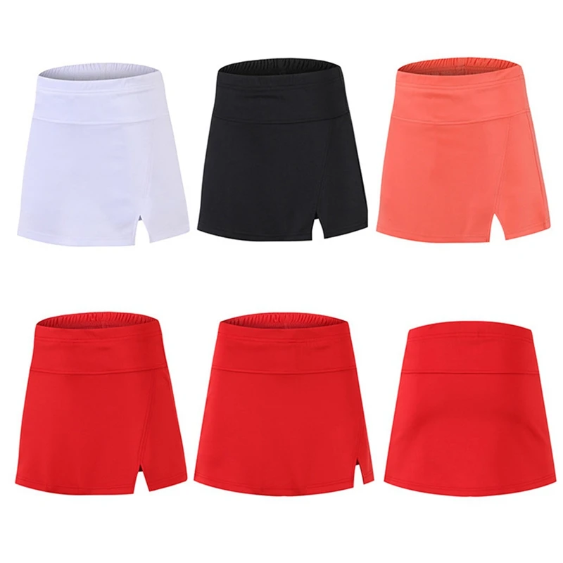 Kids Girls Tennis Skirt High Waisted Hip Lifting Skirt Pants Sports Yoga Tennis Child Fitness Jogging Workout Short Dress