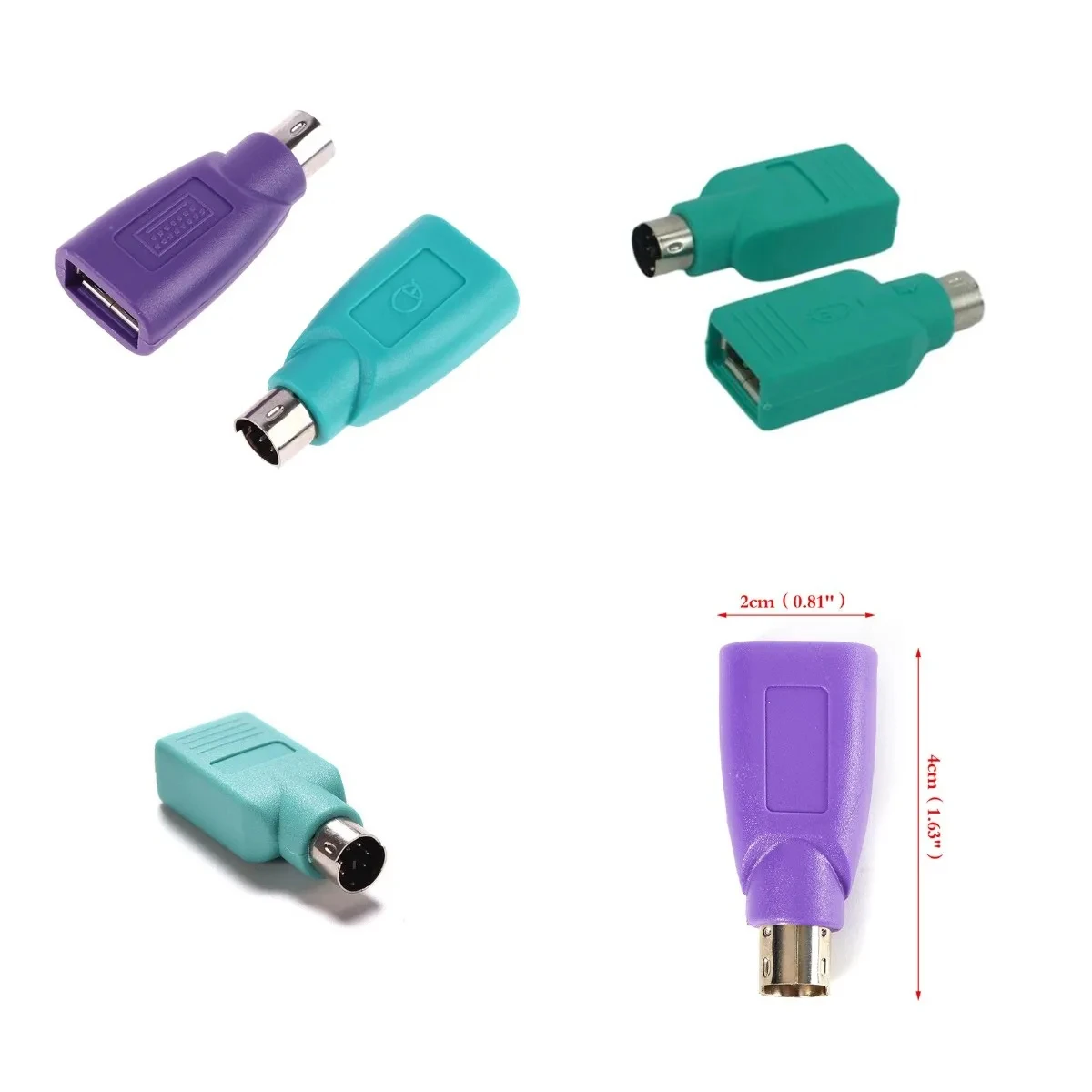 1pc/2pcs USB 어댑터 변환기 키보드 마우스 USB 여성 PS2 PS/2 남성 Usb 키보드 마우스 액세서리 컴퓨터 변환기